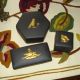 Vintage Wedgwood Black Bisque Jasperware Basalt Box Gold Gilt Egyptian Bird Wing Boxes photo 6