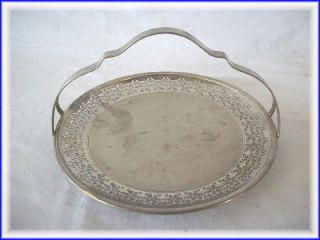 Vintage Manning Bowman Steel Platter W/ Handle Made In Usa photo