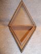 Antique Marquetry Folk Art Inlaid Wood Triangle Sewing Or Trinket Box C.  1900 Boxes photo 2
