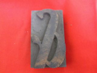 Authentic Antique Wooden Letterpress Type. .  4 Inch. . . .  Ambersand. . . . . . . . photo