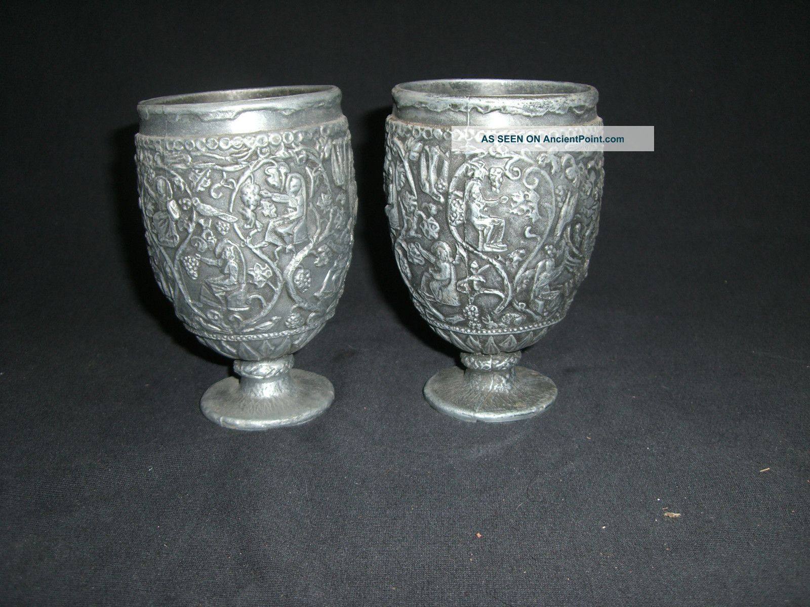Antique Footed Goblets Metalware photo