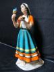 Wonderfull Art Deco Spanish Gypsy Lady / Parrot Figurin Capodimonte Ronzan Italy Figurines photo 2