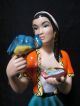 Wonderfull Art Deco Spanish Gypsy Lady / Parrot Figurin Capodimonte Ronzan Italy Figurines photo 5