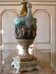 Antique Hand Painted Capodimonte Porcelain Statue Figurine Lamp Signed Italy Lamps photo 2