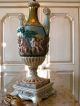 Antique Hand Painted Capodimonte Porcelain Statue Figurine Lamp Signed Italy Lamps photo 3