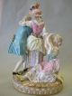 Antique Meissen 19th C Figure,  The Decisive Choice Porcelain Group. Figurines photo 2