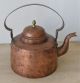 Antique Copper Mini Teapot Lovely Shape And Small Size Rich Patina Metalware photo 1