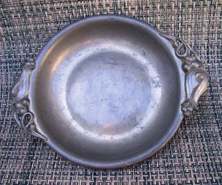 Old Vintage Signed Buenilum Hammered Pewter Dish Bowl photo