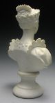 Unique 19c.  Antique Early Parian Ware Princess Queen Porcelain Bust Figurines photo 2