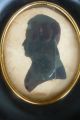 Antique 19thc Cut Paper Silhouette Portrait Of Gentleman In Ebonized Frame Other photo 1