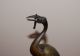 Old Japanese Solid Bronze Of Stork/crane Standing On Turtle Incense Burner See Metalware photo 4