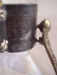 Vintage Corning Glass Tea Pot Coffee Pot Carafe Ornate Silverplate Stand Warmer Metalware photo 9
