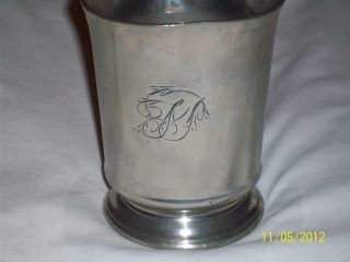 J.  Edwards Victorian Pewter Pint Mug photo