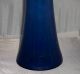 Antique Free Blown Cobalt Hyacinth Vase Vases photo 7