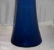 Antique Free Blown Cobalt Hyacinth Vase Vases photo 8