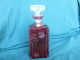 Antique,  Hand Craft,  Germany,  Cranberry Glass Decanter Other photo 1