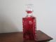 Antique,  Hand Craft,  Germany,  Cranberry Glass Decanter Other photo 6