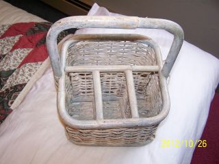 Antique Wicker And Bamboo Basket photo