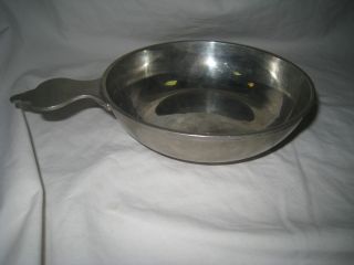 Antique/ Vintage James Yates England Hand Turned Pewter Porringer photo