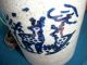 Vintage Stoneware Pottery Blue Glaze Lidded Jar Deer Lamp Salt Glaze Lamps photo 7