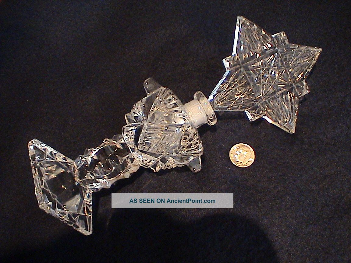 Antique Victorian England Perfume Bottle Scent Cut Crystal Vile $1 Perfume Bottles photo