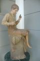 Large Antique Late19thc Goldscheider Terracotta Statue Of Young Boy Sitting Down Figurines photo 3
