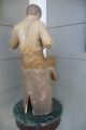 Large Antique Late19thc Goldscheider Terracotta Statue Of Young Boy Sitting Down Figurines photo 4