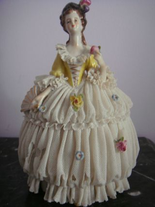 Volkstedt Dresden Lace Lady Figurine photo