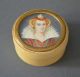 Refined Collectable C.  1800 Ox Bone Box Painted Miniature Other photo 1