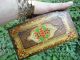 Antique Rare Wooden Jewelry Box Handmade Hand Painted Pokerwork Art 19th Century Boxes photo 1