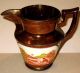 Museum Quality Early 1800s Staffordshire Copper Luster Jug Pitcher Creamer Pitchers photo 2