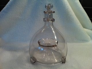 Georgian / Victorian Glass Wasp Or Bee Jar Trap With Stopper Rare photo