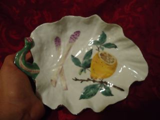 Antique Porcelain Asparagus Dish Sevres 18th C Style Hand Painted Lemons France photo
