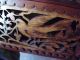 Antique Victorian American Wood Fretwork Carved Jewel Box Rare Birds & Oak Leaf Boxes photo 5