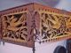 Antique Victorian American Wood Fretwork Carved Jewel Box Rare Birds & Oak Leaf Boxes photo 7