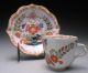 19c.  Antique Meissen Tischchenmuster German Porcelain Teacup & Saucer Cups & Saucers photo 1