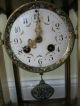 Antique Marble Clock With Two Garnitures Signed By L.  Carvin Clocks photo 1
