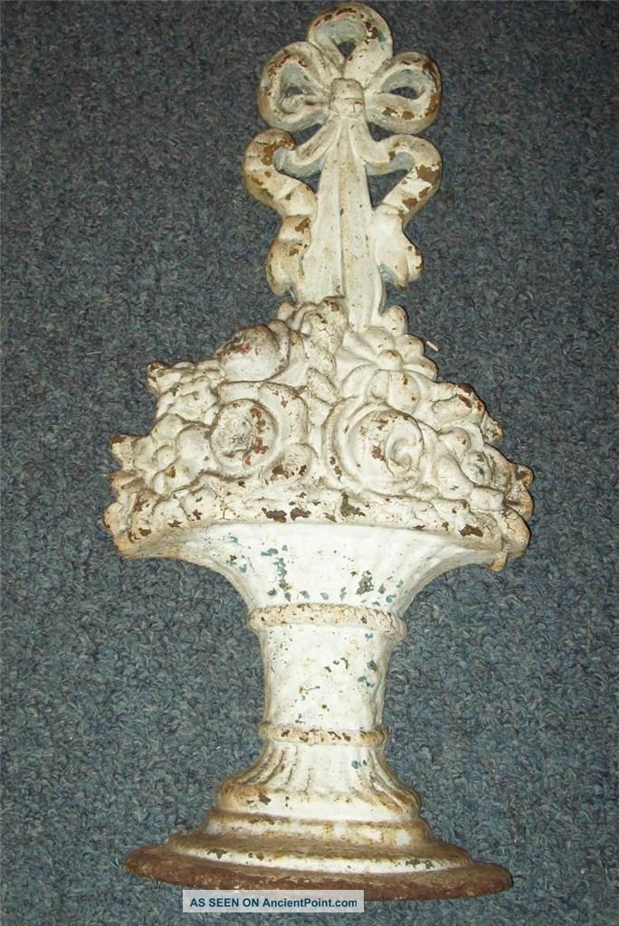 Antique Albany 72 Doorstop 15.  5 Inches Tall Flower Basket From Estate Metalware photo