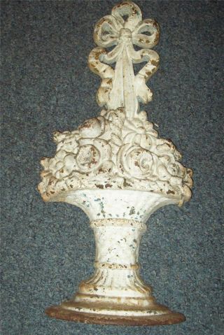 Antique Albany 72 Doorstop 15.  5 Inches Tall Flower Basket From Estate photo