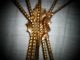 Antique Victorian Easel Frame Display Stand French Twist Wire Leaf Gold Metal Metalware photo 3