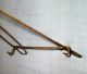 Antique Victorian Easel Frame Display Stand French Twist Wire Leaf Gold Metal Metalware photo 5