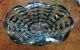 Wonderful Art Deco Green/black Banded Scalloped Centerpiece Bowl Bowls photo 1