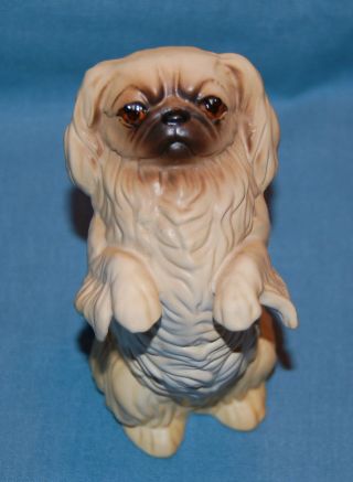 Vintage Beswick England Porcelain Ceramic Pottery Cute Pekingese Dog Figurine photo