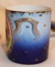 Victoria Austria Vintage Condensed Milk Jam Jar Lidded Cobalt Blue Gold Trimmed Creamers & Sugar Bowls photo 2