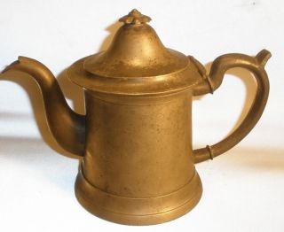 Rufus Dunham Antique Pewter Teapot photo