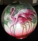 Antique Flamingos Florida Oil Lamp Victorian Era Lamps photo 6