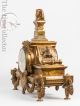 Egyptian Revival Gilt Bronze Mantel Clock With Etienne Maxant Movement Clocks photo 4