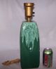 Vtg.  Gonder Ceramic Artsgreen Drip Glaze Pottery Table Lamp Circa 1945 15 1/2 