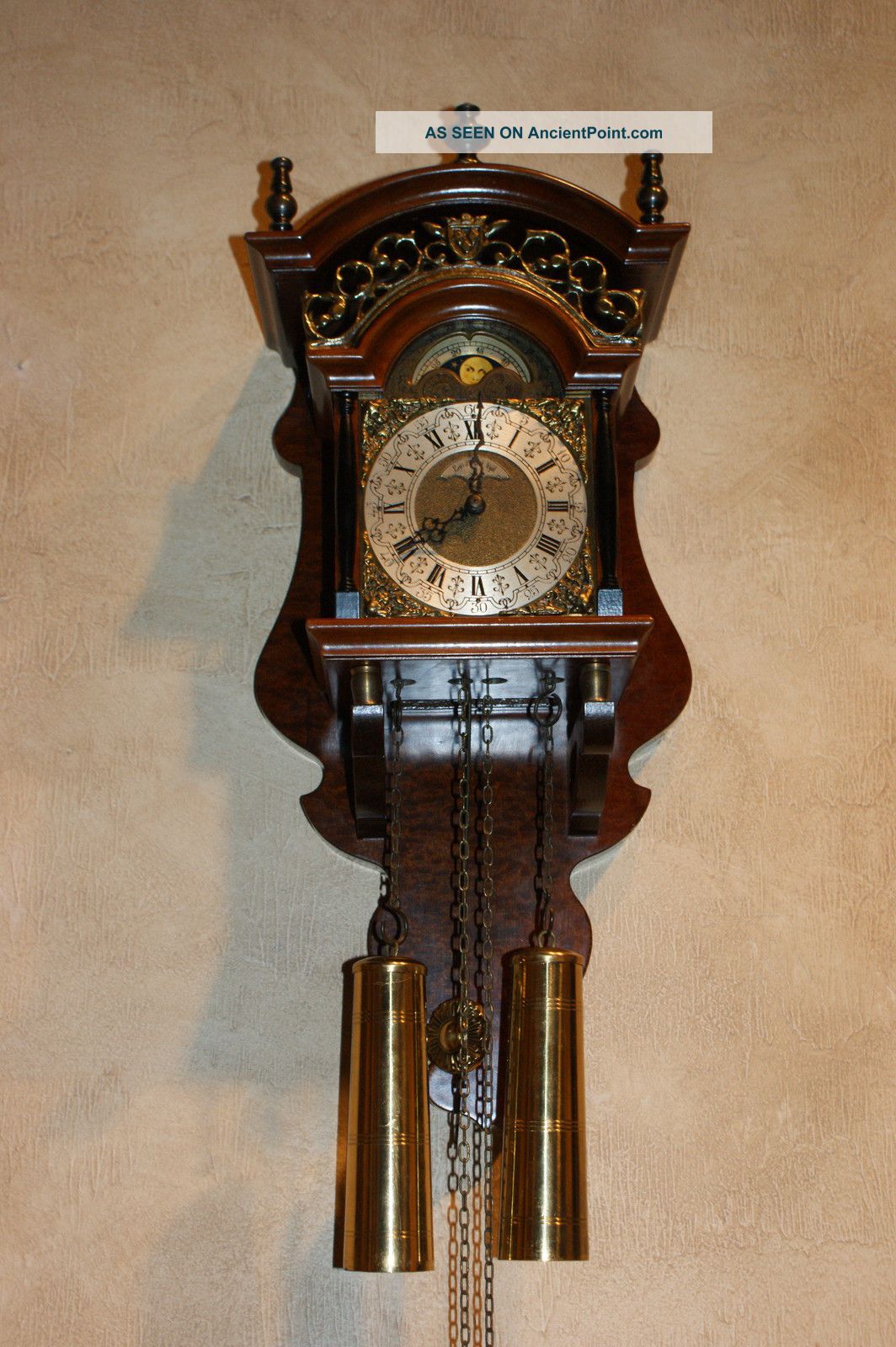 Zaanse Dutch Wall Clock With Lunar Phase Clocks photo