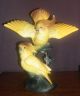 Cockatoo Figurines In Bright Yellow Single Bird & Two Birds Figurines photo 1